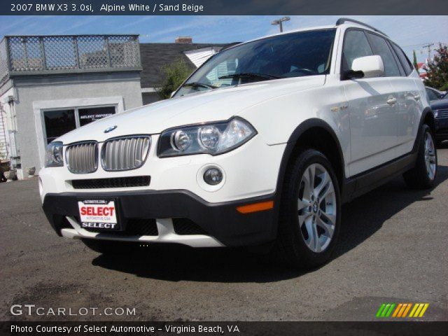 2007 BMW X3 3.0si in Alpine White
