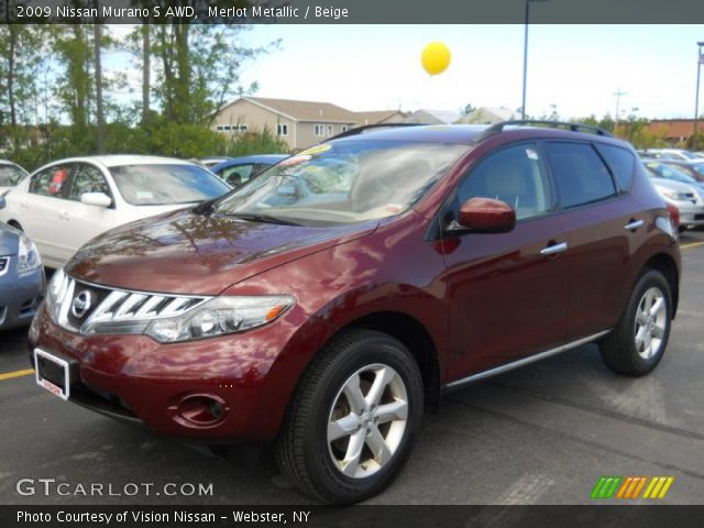 2009 Nissan Murano S AWD in Merlot Metallic
