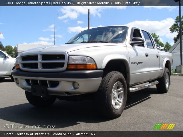 2001 Dodge Dakota Sport Quad Cab 4x4 in Bright Silver Metallic