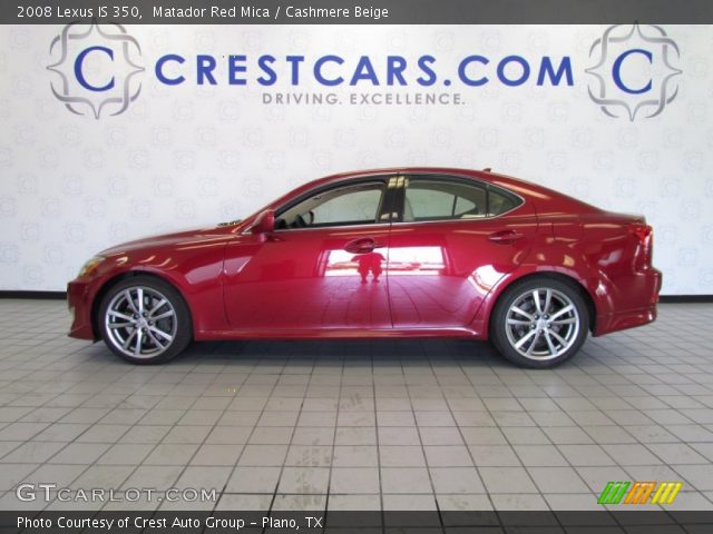 2008 Lexus IS 350 in Matador Red Mica