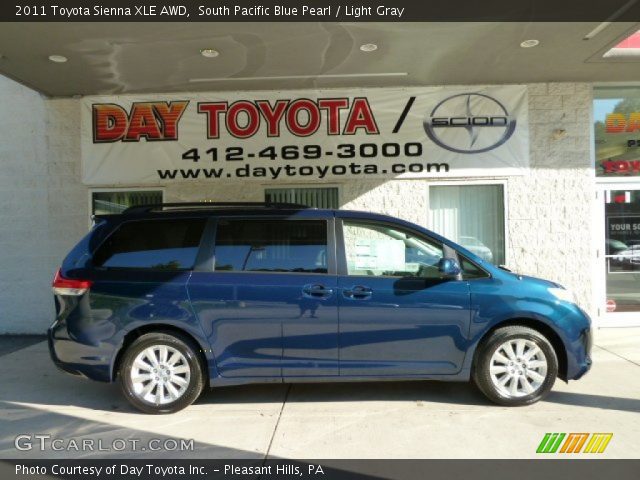 2011 Toyota Sienna XLE AWD in South Pacific Blue Pearl