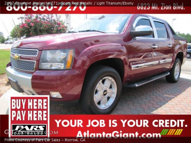 2007 Chevrolet Avalanche Z71 in Sport Red Metallic