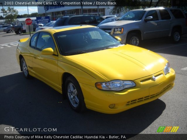2003 Chevrolet Monte Carlo LS in Competition Yellow