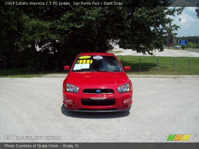 2004 Subaru Impreza 2.5 RS Sedan in San Remo Red