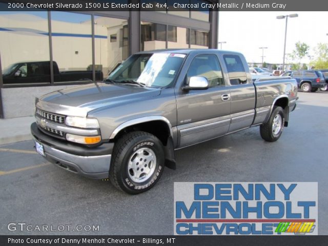 2000 Chevrolet Silverado 1500 LS Extended Cab 4x4 in Charcoal Gray Metallic