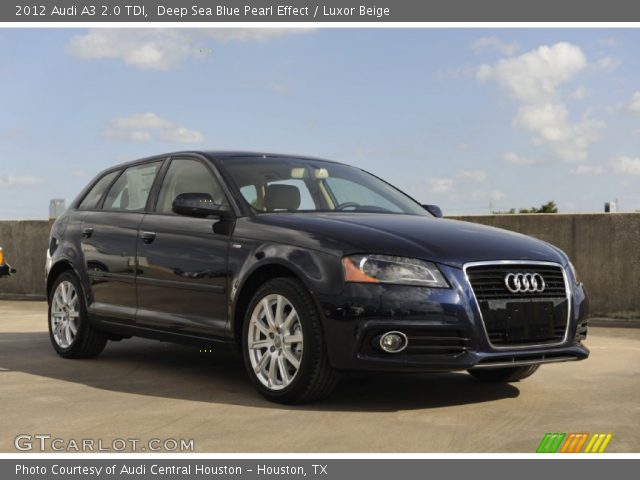 2012 Audi A3 2.0 TDI in Deep Sea Blue Pearl Effect