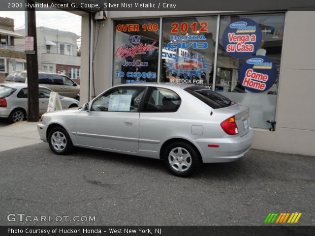 2003 Hyundai Accent GL Coupe in Silver Mist Metallic