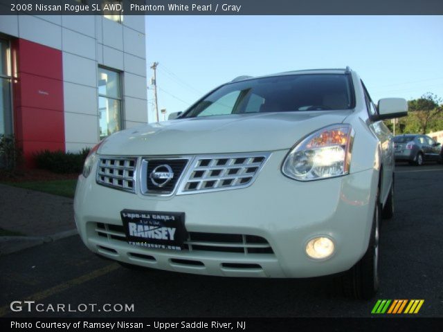 2008 Nissan Rogue SL AWD in Phantom White Pearl