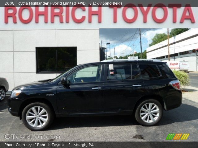 2008 Toyota Highlander Hybrid Limited 4WD in Black