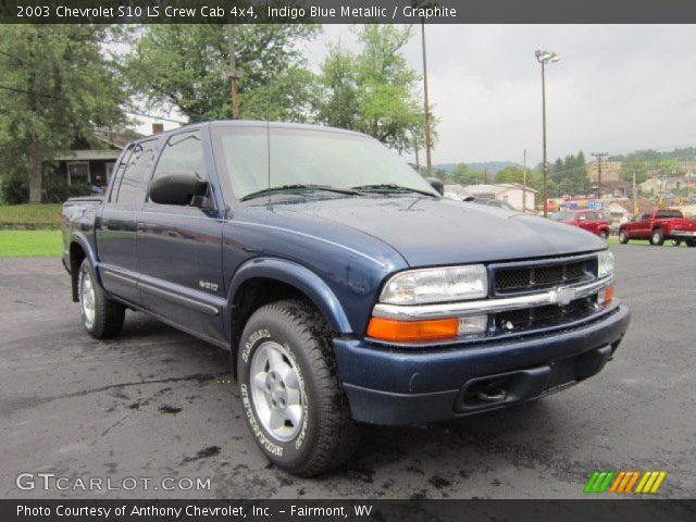 2003 Chevrolet S10 LS Crew Cab 4x4 in Indigo Blue Metallic