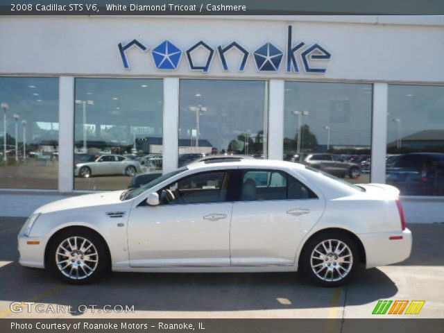 2008 Cadillac STS V6 in White Diamond Tricoat