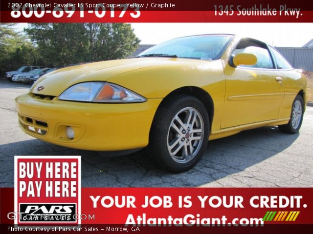 2002 Chevrolet Cavalier LS Sport Coupe in Yellow