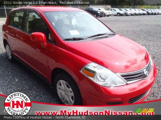 2011 Nissan Versa 1.8 S Hatchback in Red Alert
