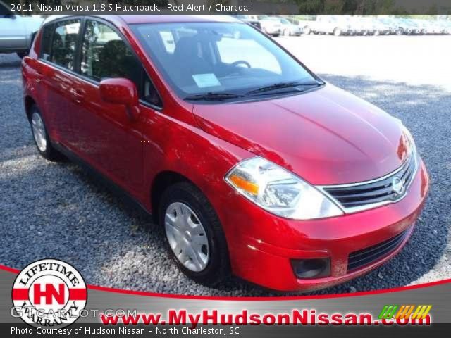 2011 Nissan Versa 1.8 S Hatchback in Red Alert