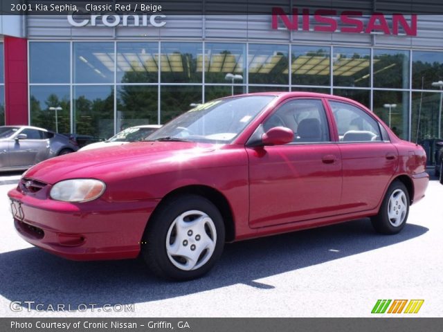 2001 Kia Sephia  in Classic Red