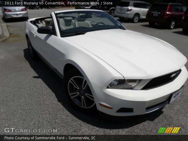 2011 Ford Mustang V6 Convertible in Performance White