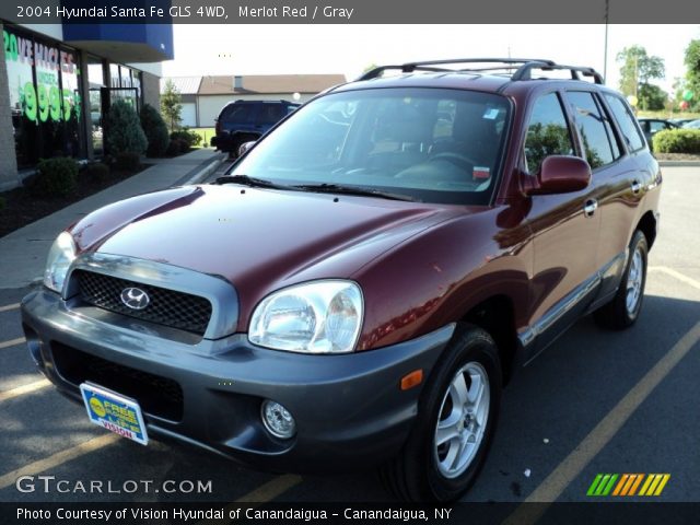 2004 Hyundai Santa Fe GLS 4WD in Merlot Red