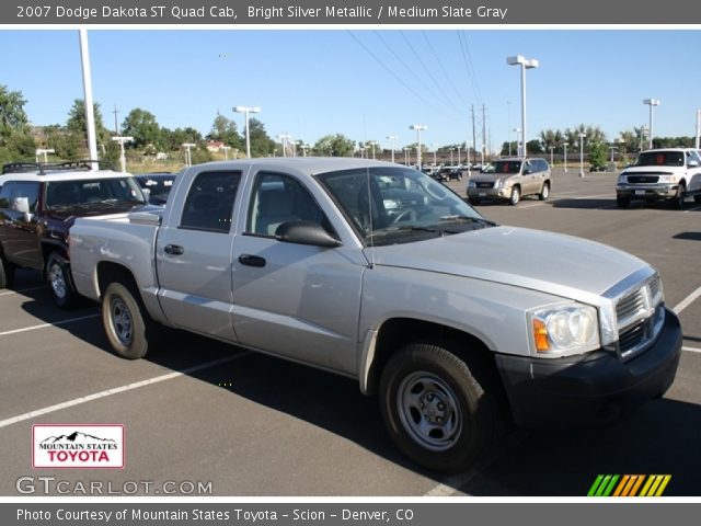 2007 Dodge Dakota ST Quad Cab in Bright Silver Metallic