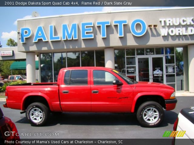 2001 Dodge Dakota Sport Quad Cab 4x4 in Flame Red