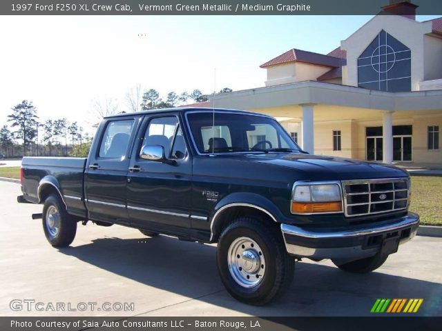 1997 Ford F250 XL Crew Cab in Vermont Green Metallic