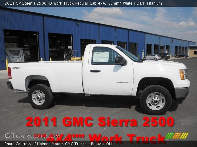 2011 GMC Sierra 2500HD Work Truck Regular Cab 4x4 in Summit White