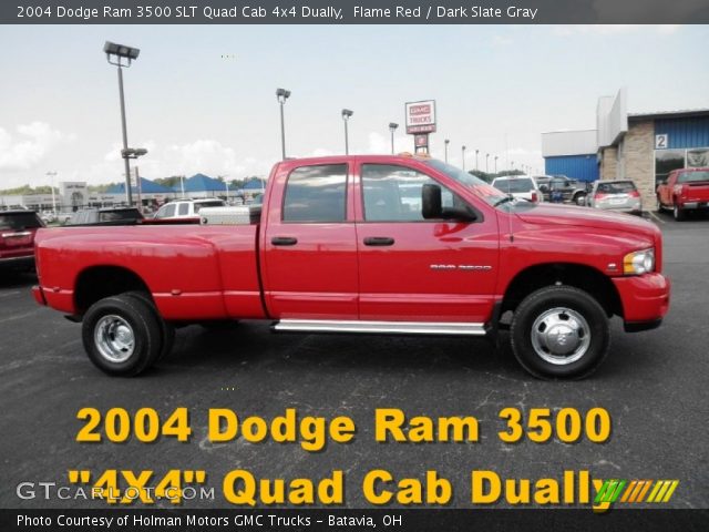 2004 Dodge Ram 3500 SLT Quad Cab 4x4 Dually in Flame Red