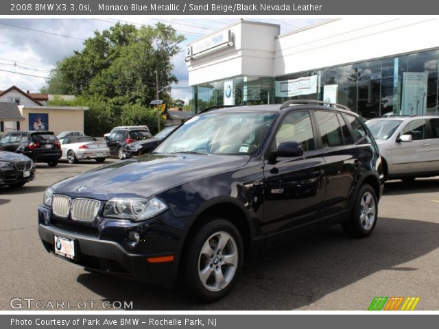 2008 BMW X3 3.0si in Monaco Blue Metallic