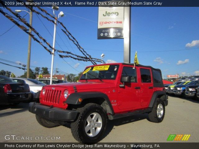 2009 Jeep Wrangler Unlimited X 4x4 in Flame Red