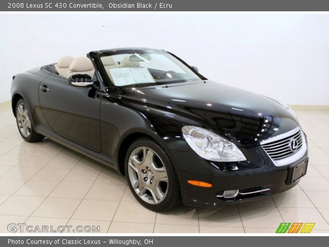2008 Lexus SC 430 Convertible in Obsidian Black