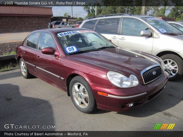 2005 Hyundai Sonata GLS V6 in Ruby Red