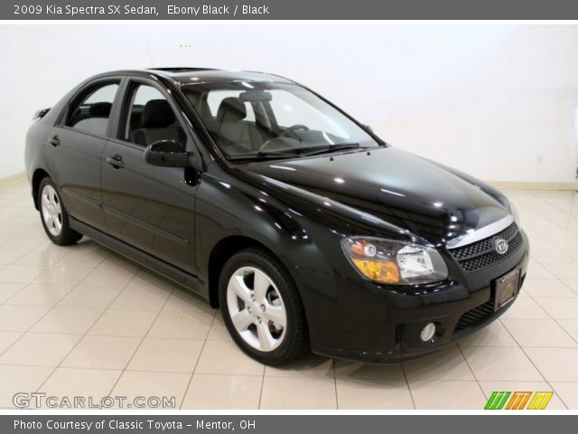 2009 Kia Spectra SX Sedan in Ebony Black