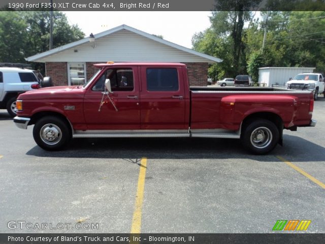 1990 Ford F350 XLT Crew Cab 4x4 in Bright Red