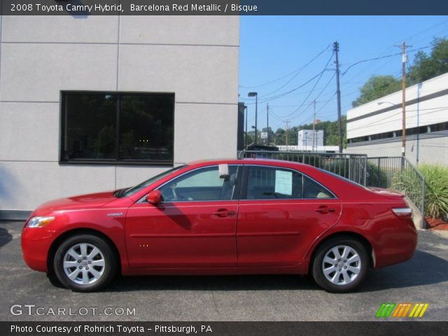 2008 Toyota Camry Hybrid in Barcelona Red Metallic