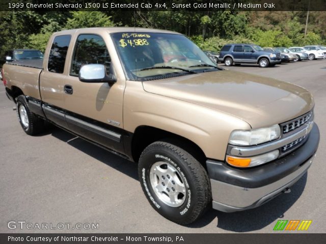 1999 Chevrolet Silverado 1500 LS Extended Cab 4x4 in Sunset Gold Metallic
