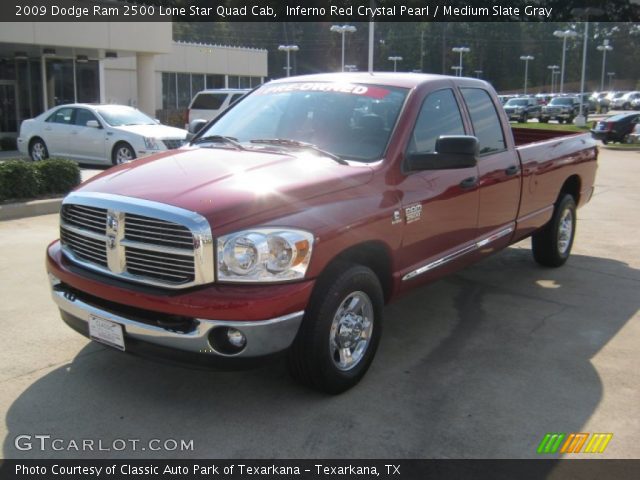 2009 Dodge Ram 2500 Lone Star Quad Cab in Inferno Red Crystal Pearl