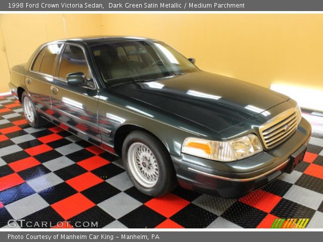 1998 Ford Crown Victoria Sedan in Dark Green Satin Metallic