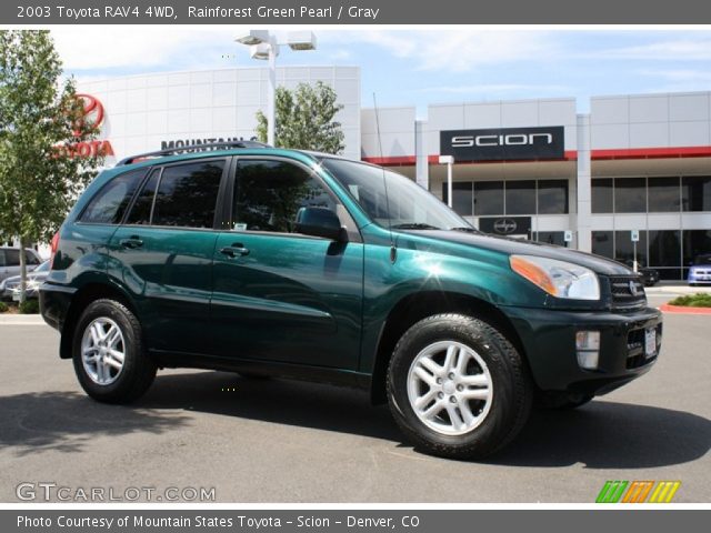 2003 Toyota RAV4 4WD in Rainforest Green Pearl