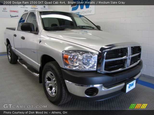 2008 Dodge Ram 1500 SXT Quad Cab 4x4 in Bright Silver Metallic