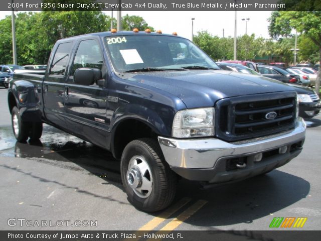 2004 Ford F350 Super Duty XLT Crew Cab 4x4 Dually in True Blue Metallic