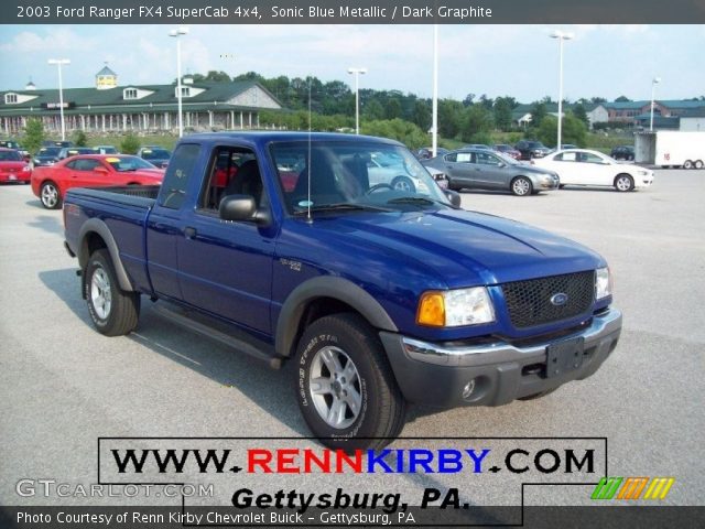 2003 Ford Ranger FX4 SuperCab 4x4 in Sonic Blue Metallic