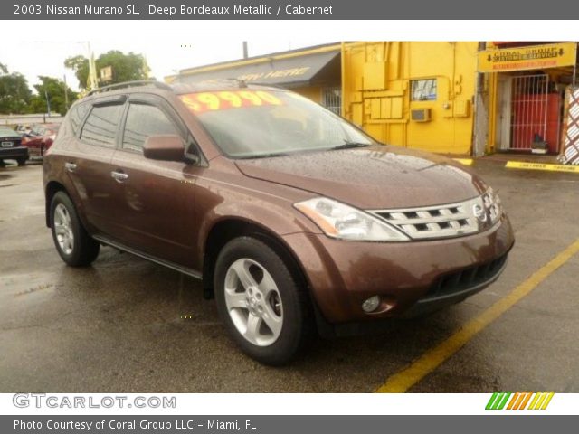 2003 Nissan Murano SL in Deep Bordeaux Metallic