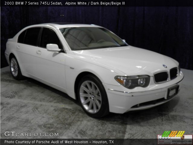 2003 BMW 7 Series 745Li Sedan in Alpine White