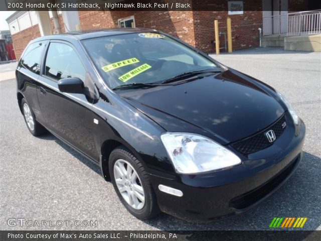 Black 2002 honda civic si #3