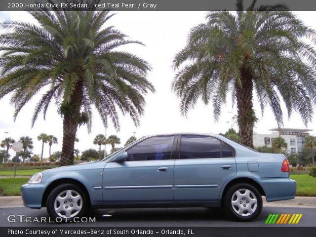 2000 Honda Civic EX Sedan in Iced Teal Pearl
