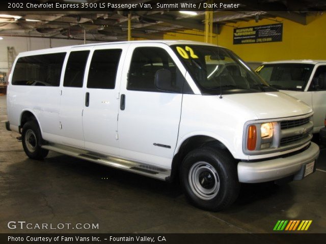 2002 Chevrolet Express 3500 LS Passenger Van in Summit White
