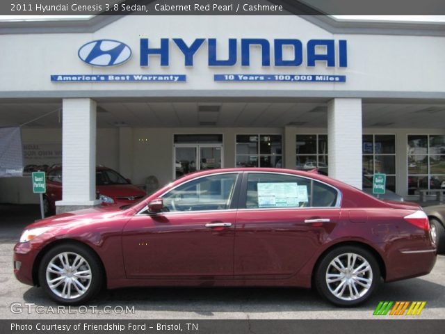 2011 Hyundai Genesis 3.8 Sedan in Cabernet Red Pearl