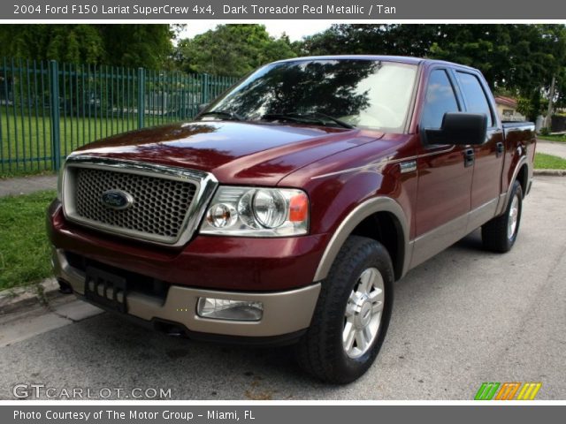 2004 Ford F150 Lariat SuperCrew 4x4 in Dark Toreador Red Metallic