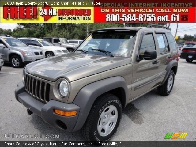 2003 Jeep Liberty Sport in Light Khaki Metallic