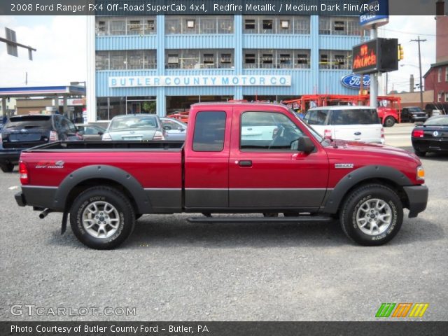 2008 Ford Ranger FX4 Off-Road SuperCab 4x4 in Redfire Metallic