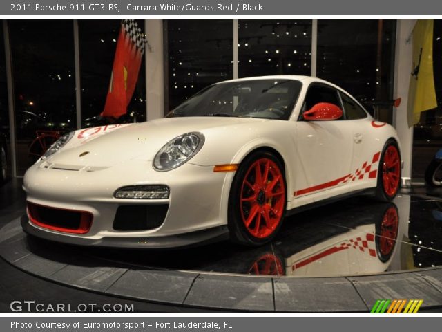 2011 Porsche 911 GT3 RS in Carrara White/Guards Red